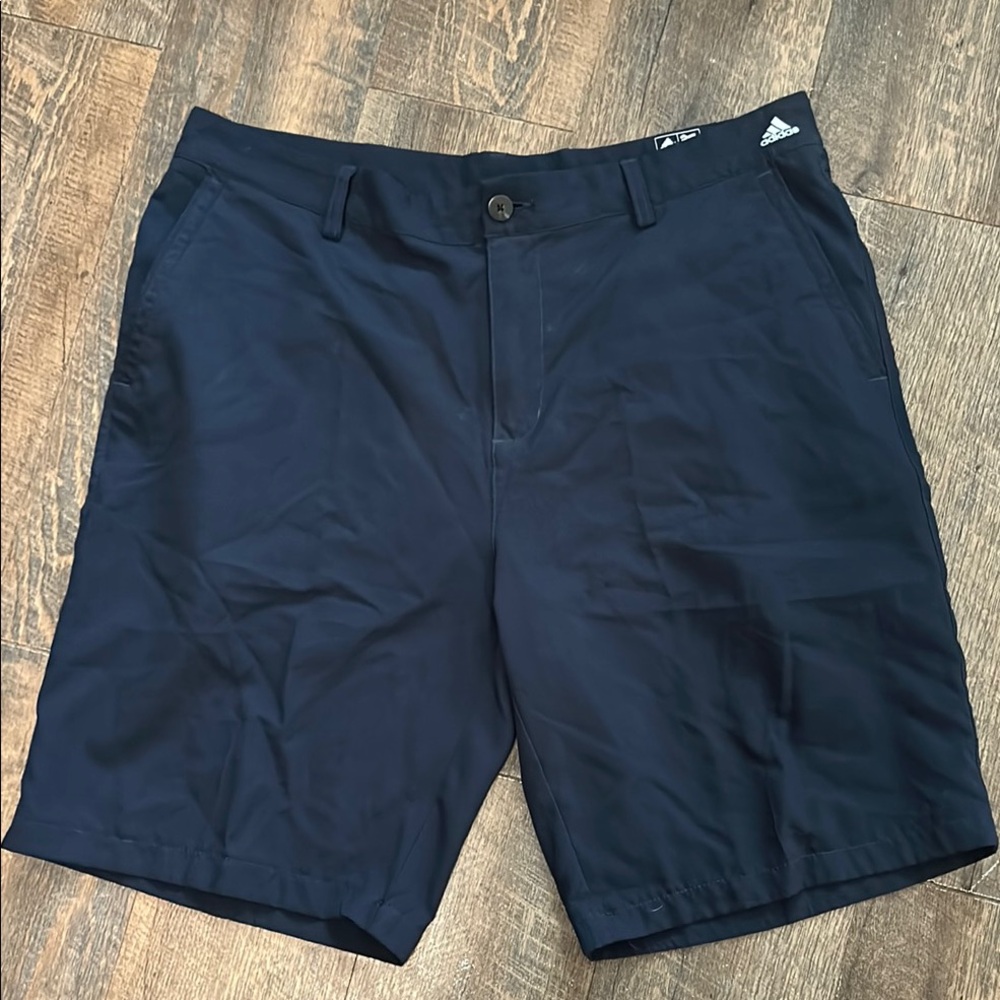 Adidas ClimaLite Flat Front Men’s Golf Shorts‎ / Navy Blue / Sz 35